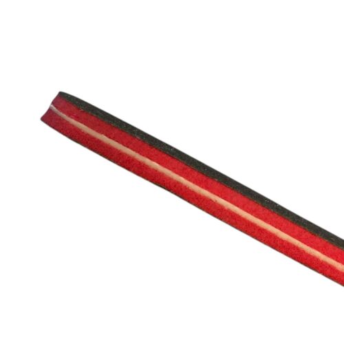 Lima acolchada negra-negra curva